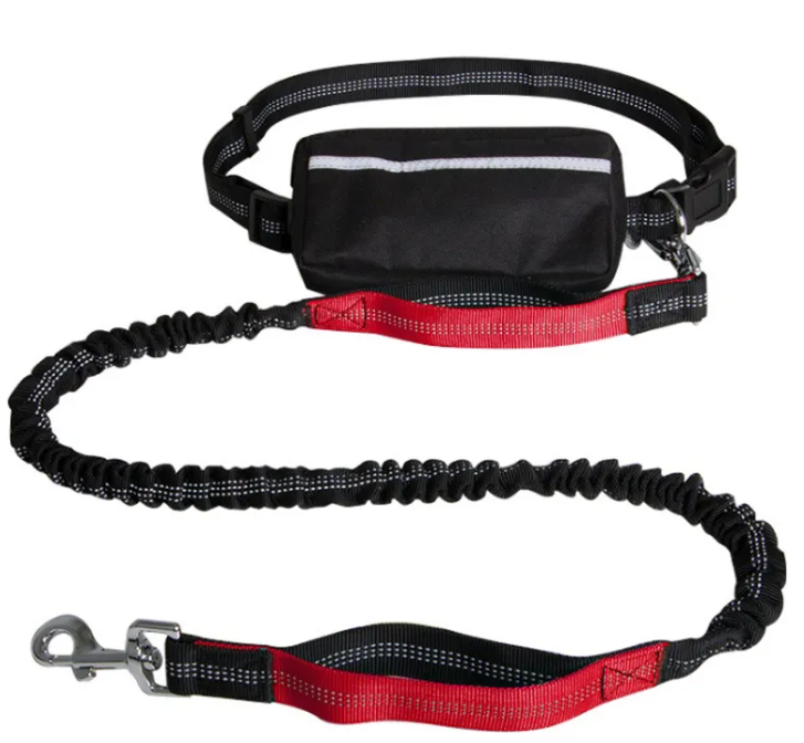 Freepaw hands-free dog leash in red