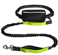 Freepaw hands-free dog leash in fluorescent green with padded waist belt